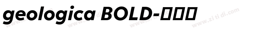 geologica BOLD字体转换